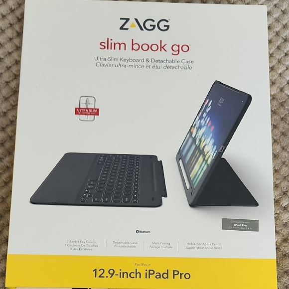 Other - NWOT Slim Book Go Ultra-Slim Keyboard & Detachable Case - Black